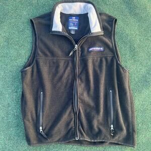Ralph Lauren RL Polo Jeans Co Preppy Black Fleece Vest Men’s XL Full Zip